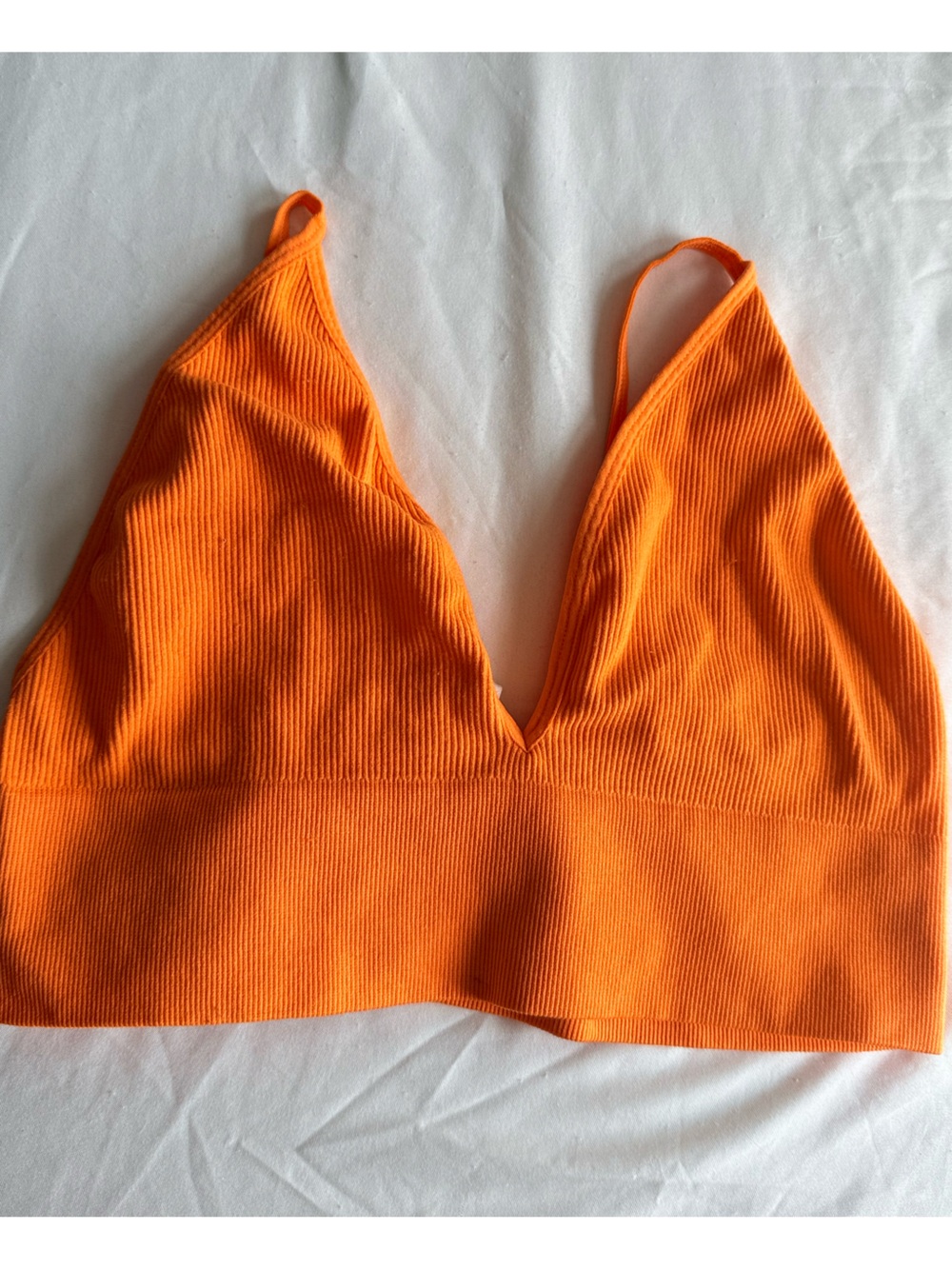 Bozzolo Orange Ribbed Tank